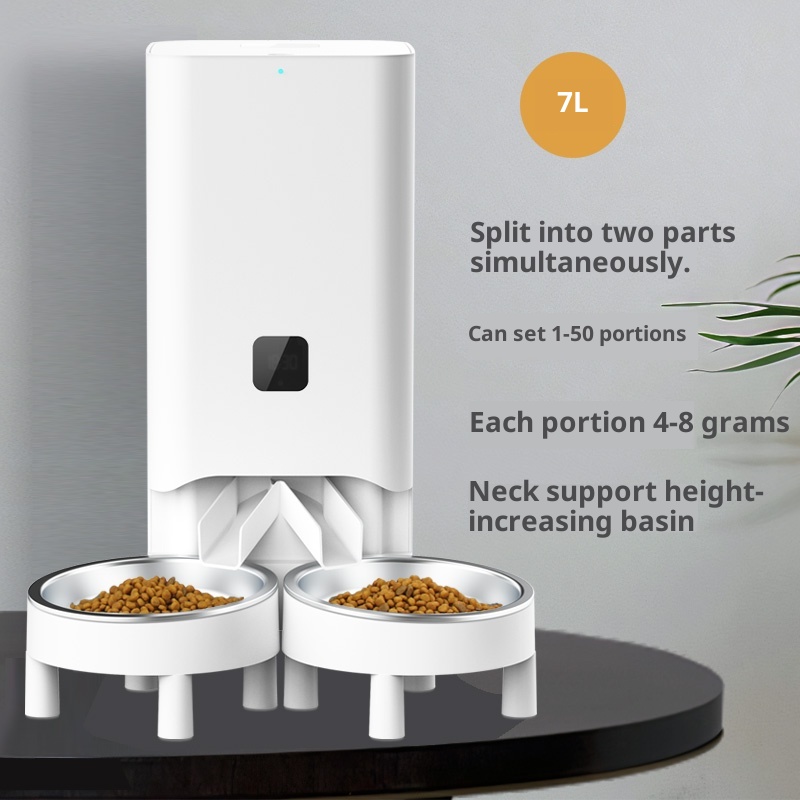 Multiple Smart Pet Automatic Feeders With Timed And Quantitative Feeding