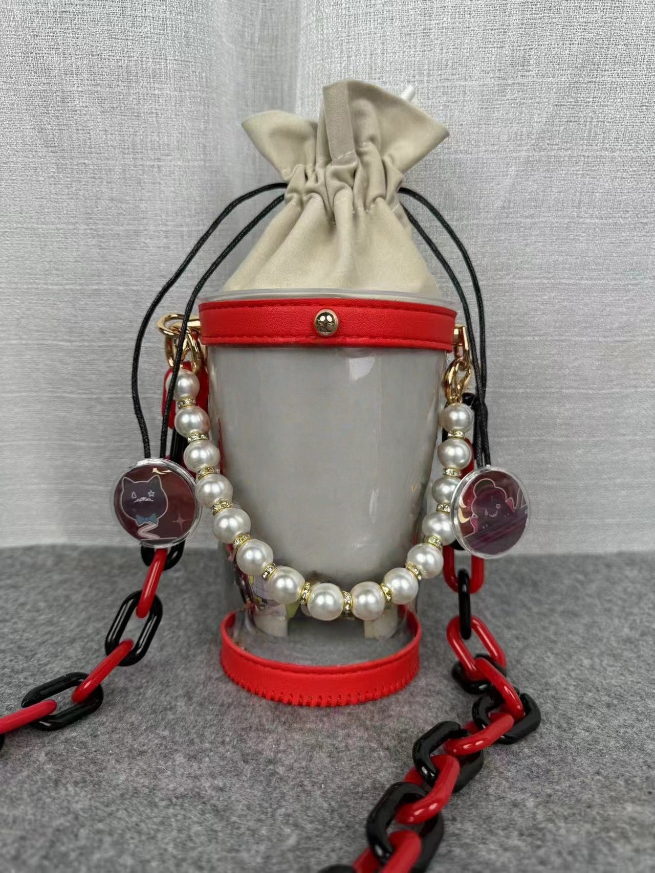 Kraft Paper Bag Transformed Into A Transparent Tote Bag Material Red Pearl - Shop at LoveMi