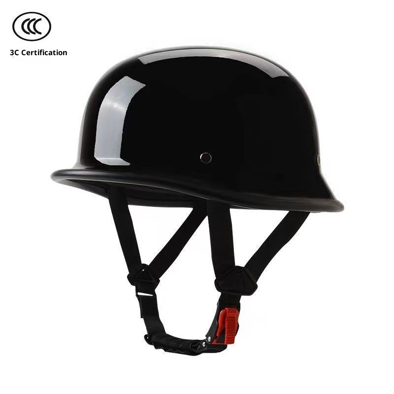 Men's Simple Retro Motorcycle Soldier Steel Helmet - Image 2
