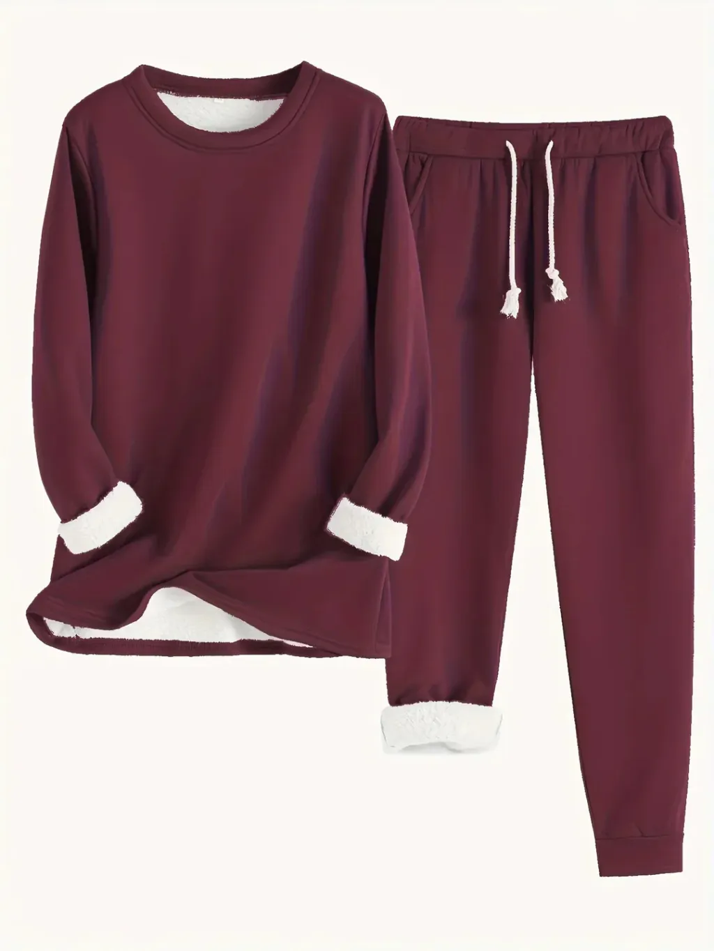 Women's Everyday Comfort Lounge Set - Burgundy