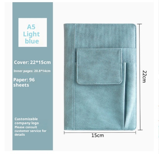 Notepad Multi-functional Pocket Planner Cloth Texture PU Leather Stationery Notebook 7