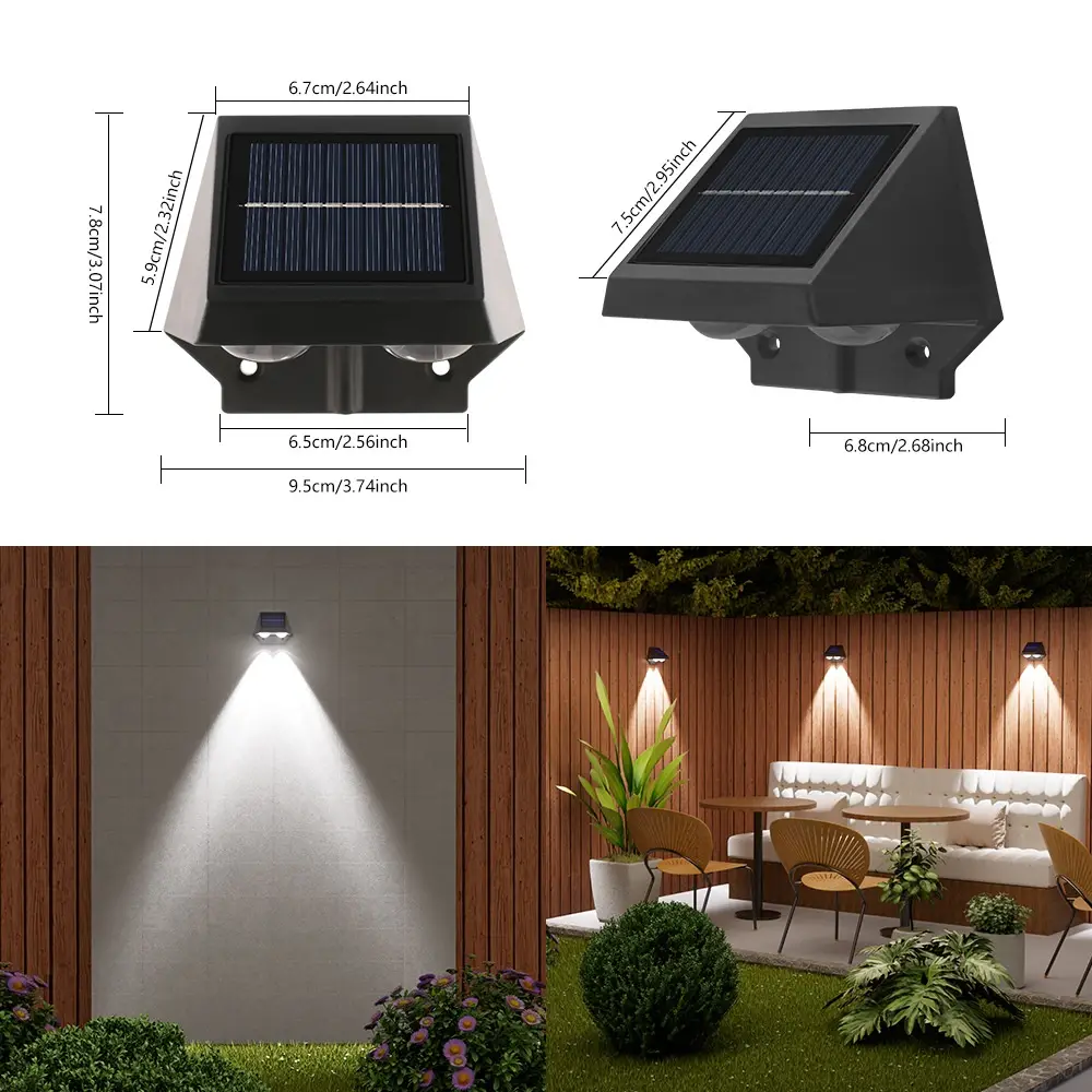 Solar Outdoor Wall Washer Light For Home Courtyard