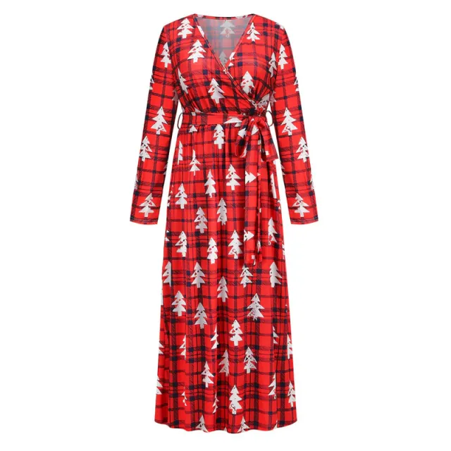 Women's Long Sleeve V neck Christmas Dress 4Style - Shop at LoveMi