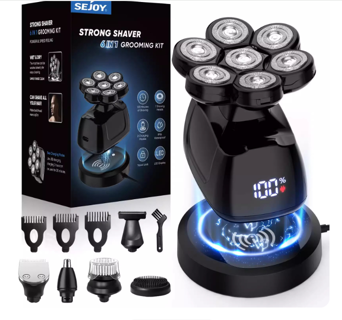 طقم حلاقة متعدد الاستخدامات 6 في 1 – ماكينة حلاقة وقص الشعر