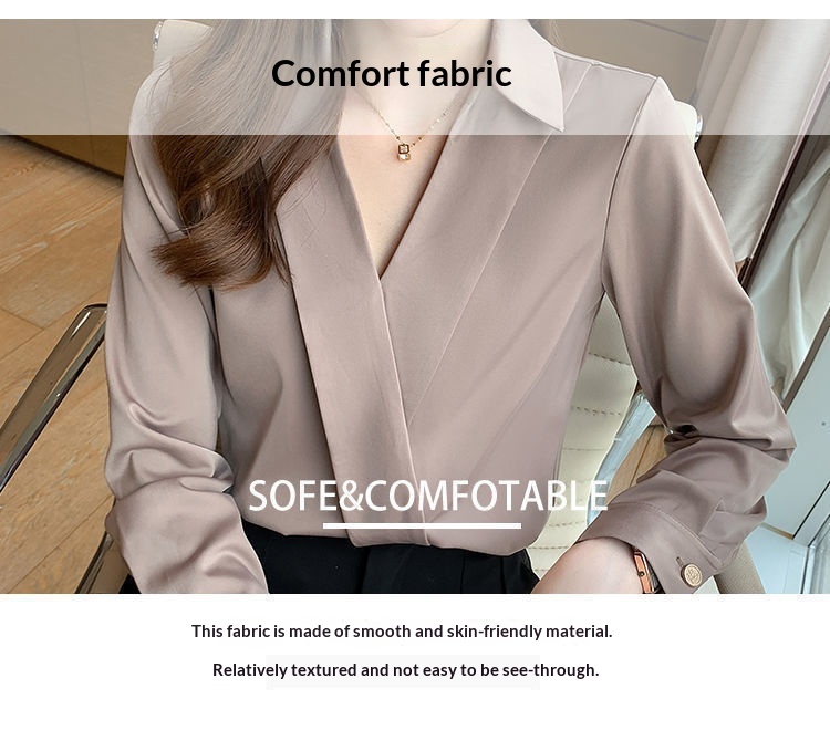 Women's Long-sleeved Shirt Slim Fit Simple And Mature Style Workplace 7456c9c1 7cf6 4b3b 82f5 F839c0227ed9 Trans