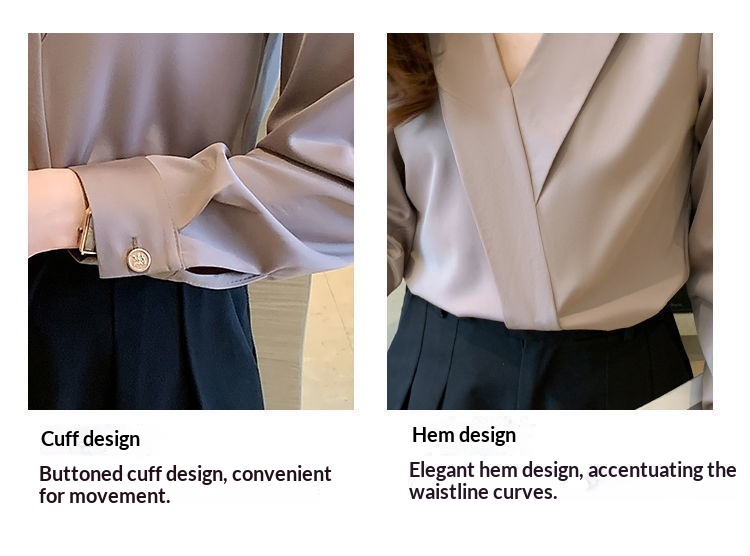 Women's Long-sleeved Shirt Slim Fit Simple And Mature Style Workplace 894a4236 86f9 4a24 B6e3 12e5274c239d Trans
