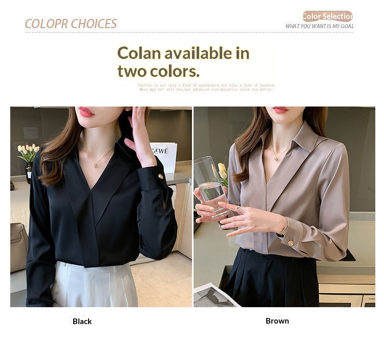 Women's Long-sleeved Shirt Slim Fit Simple And Mature Style Workplace 9c10b1e6 Bf48 4aff 9e00 C3a23dbdba57 Trans