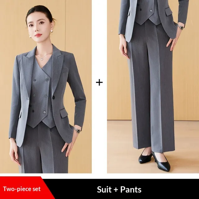 Slim fit Design Anti aging Vest Suit Outfit Gray - Shop at LoveMi