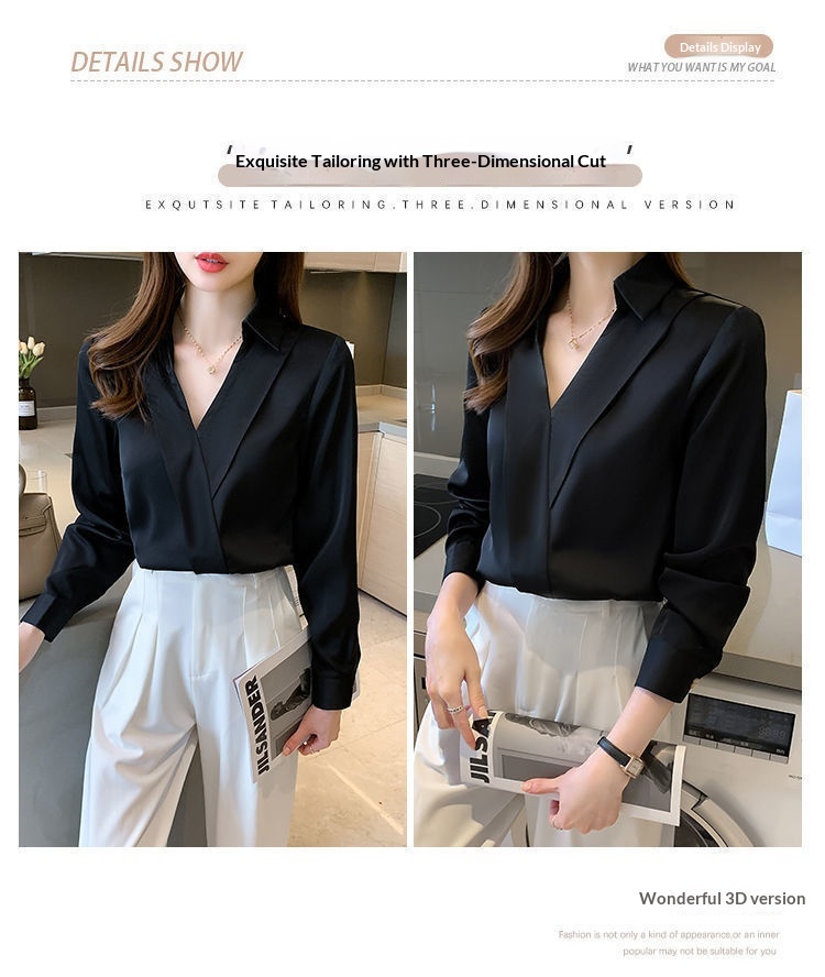 Women's Long-sleeved Shirt Slim Fit Simple And Mature Style Workplace E6235146 181c 440f Ac74 8187aca7bee7 Trans