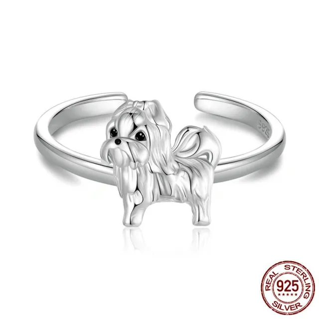 Sterling Silver Plated White Gold Animal Jewelry Ring For Women Scr1073E - Shop at LoveMi