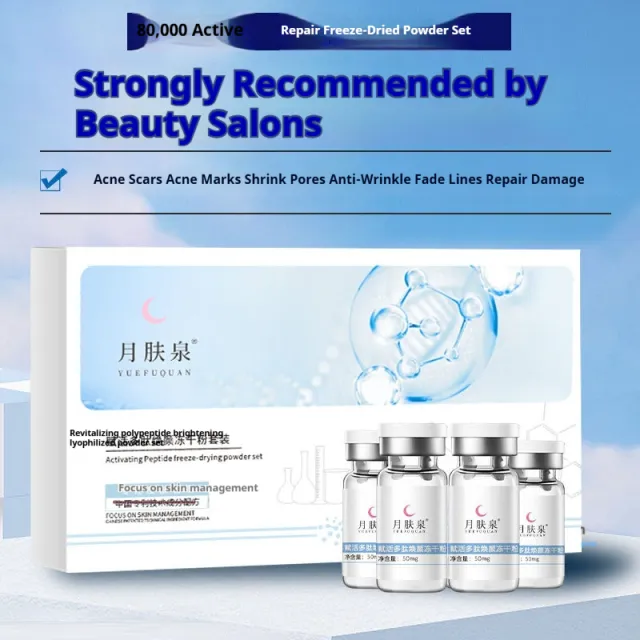 Freeze dried Powder Kit Repairs Active Peptides To Fade Fine Lines And Acne Marks Revitalizing Peptide Radiance - Shop at LoveMi