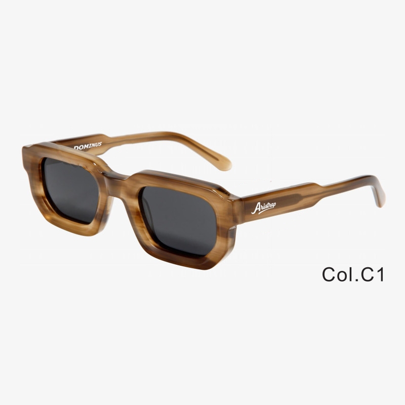 Women’s Fashion Retro Square Frame Sunshade Acetate Sunglasses