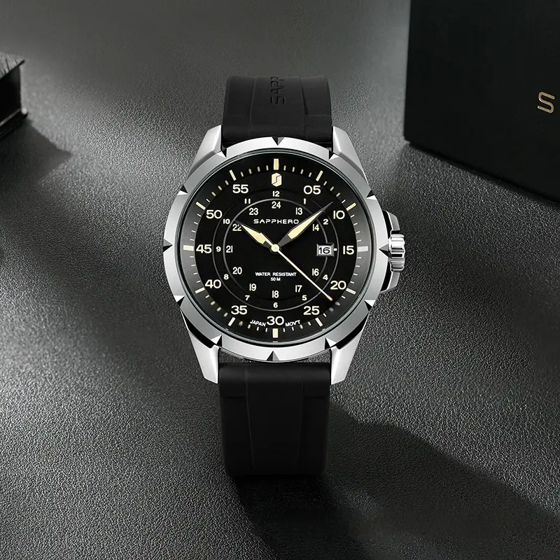 Youth Student Quartz Exam Watch Men's Silicone Waterproof 520 Gift For Boyfriend