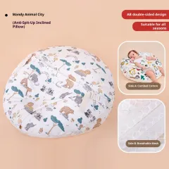 Creative Cartoon Printed Baby Anti-spit-up Inclined Pillow - Mandy Animal City - View 1