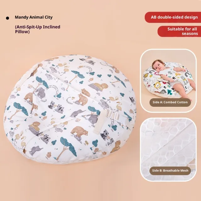 Creative Cartoon Printed Baby Anti spit up Inclined Pillow Mandy Animal City - Shop at LoveMi