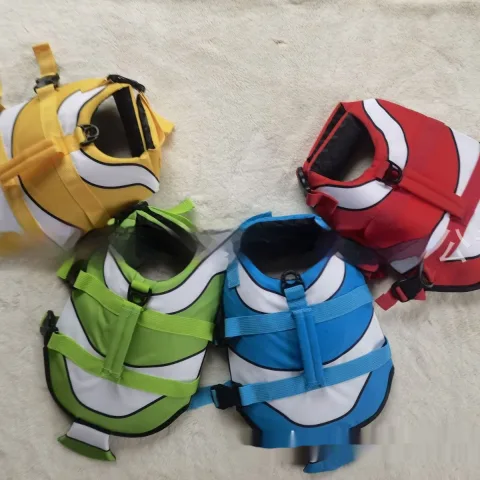 Simple and Versatile Striped Pet Life Jacket