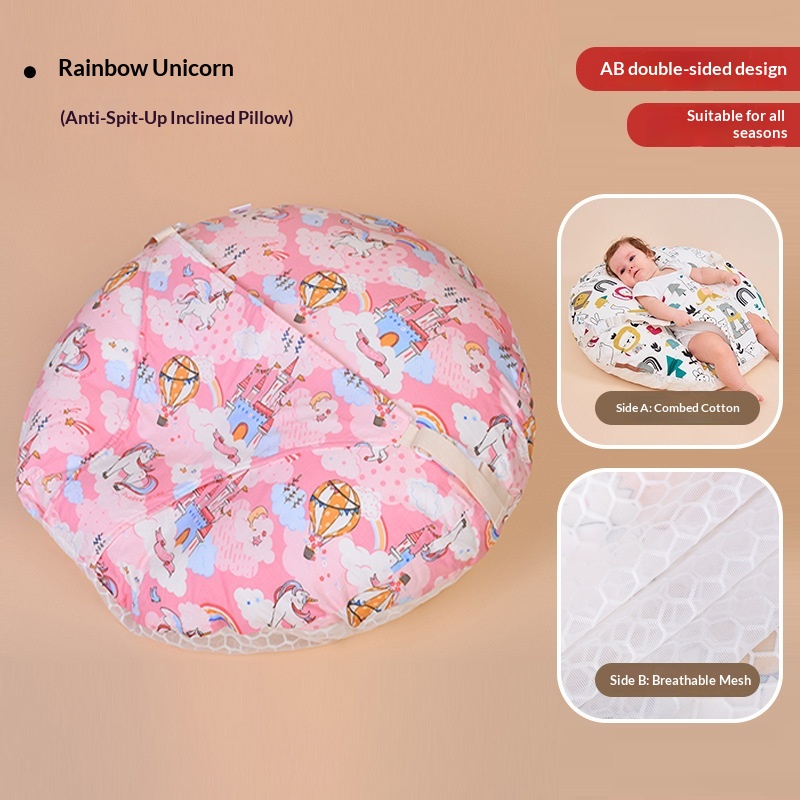 Creative Cartoon Printed Baby Anti-spit-up Inclined Pillow