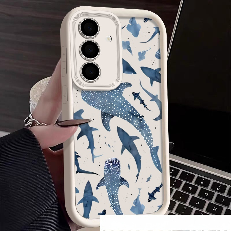Shark Print Silicone Phone Case