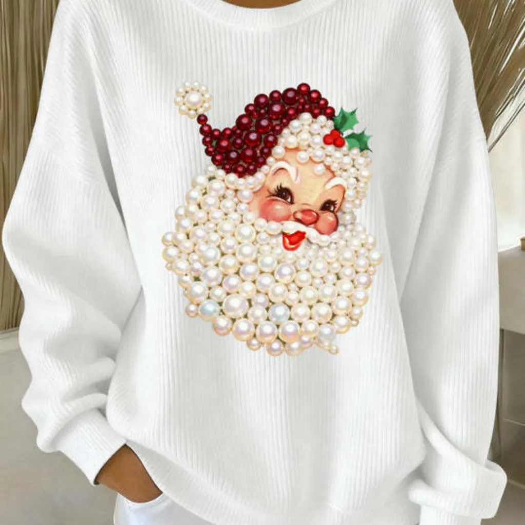 Women's Versatile Casual Blended Jacquard Embroidered Long-sleeve Sweater - Wy041114010