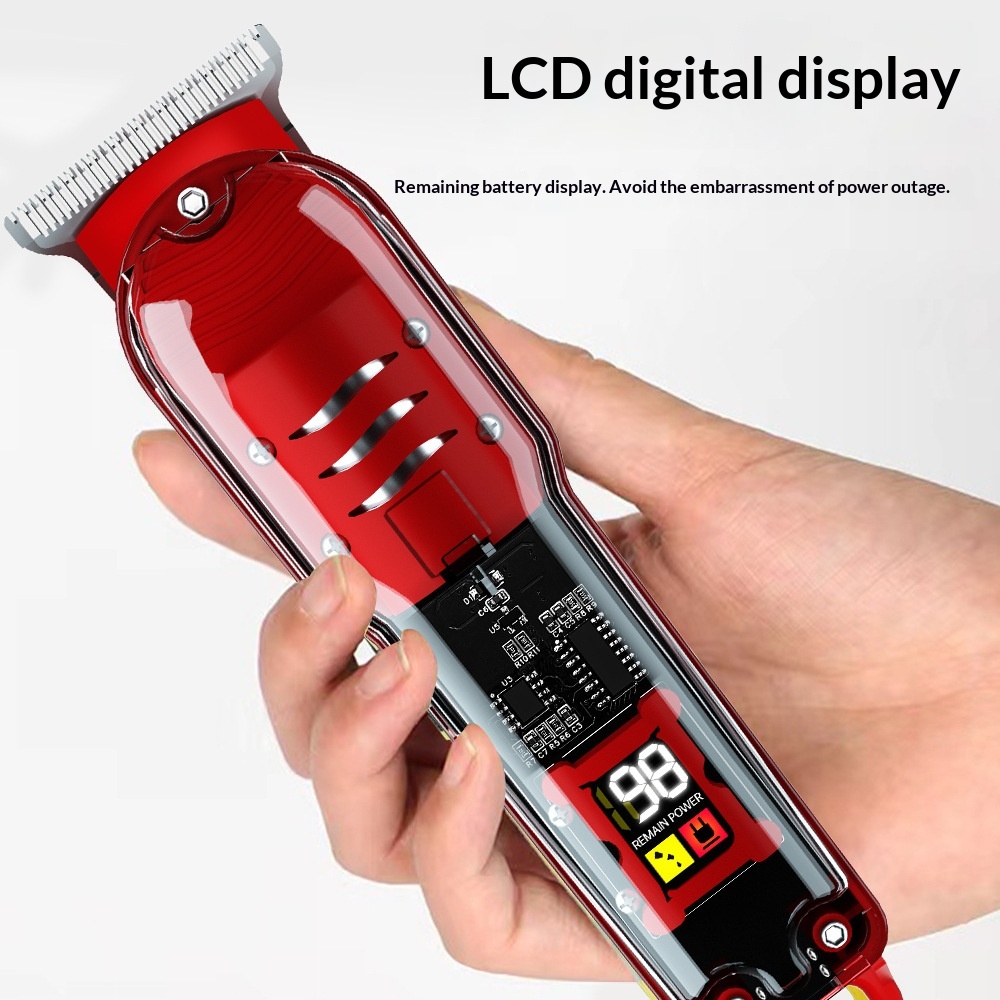 Transparent Hair Clipper Electric Push