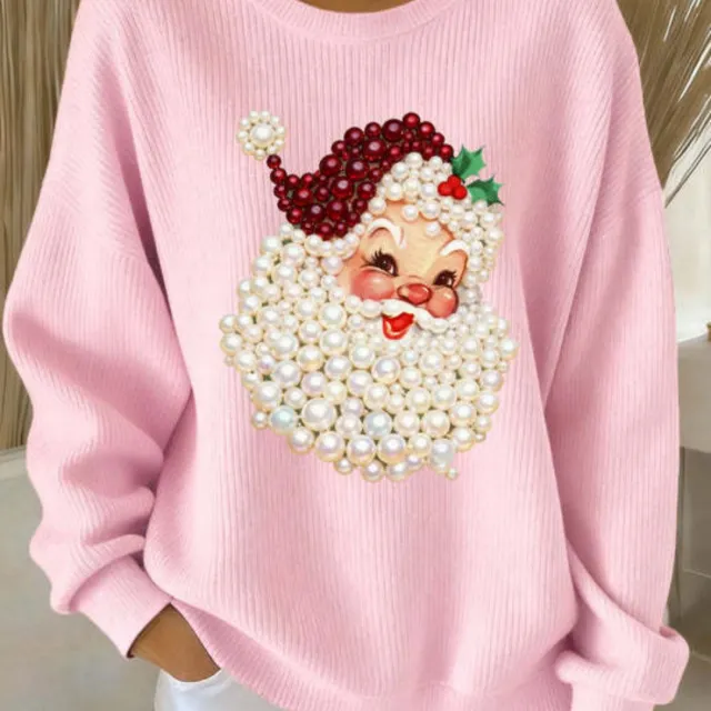Women's Versatile Casual Blended Jacquard Embroidered Long sleeve Sweater Wy04111409 - Shop at LoveMi