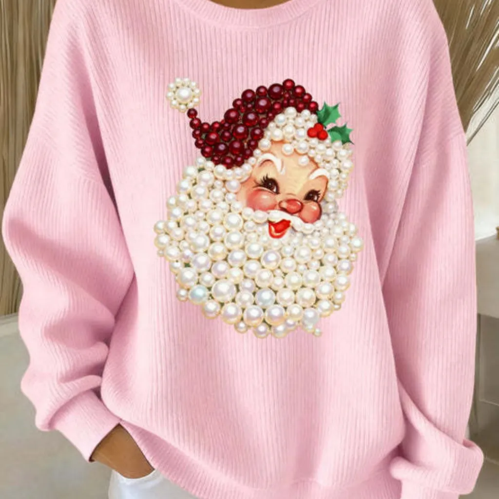 Women's Versatile Casual Blended Jacquard Embroidered Long-sleeve Sweater - Wy04111409
