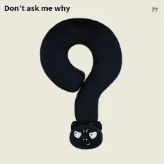 Sausage Dog Question Mark Neck Pillow Mascot U-shaped Pillow - Black Pig - View 1