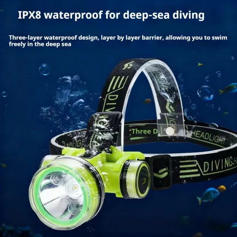 Diving Strong Light Fixed Focus Head-mounted Long Battery Life