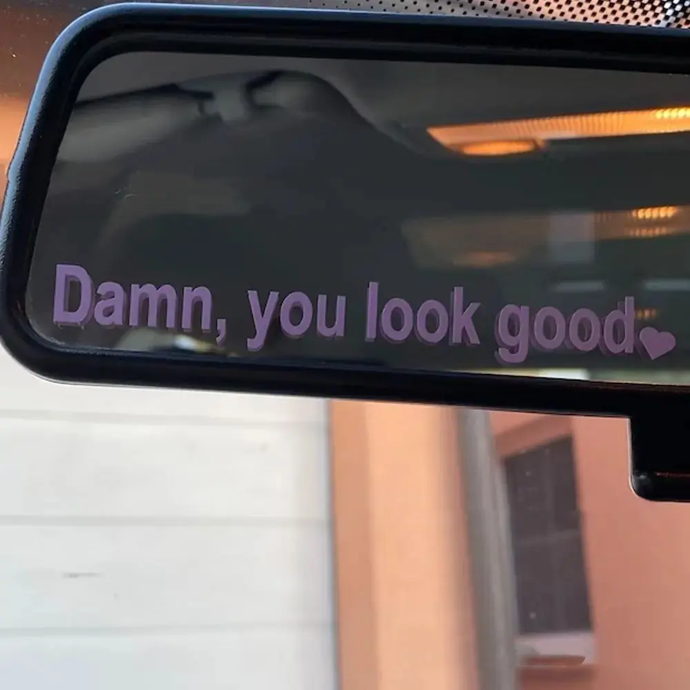 Car Interior Makeup Mirror Rearview Cover Sticker