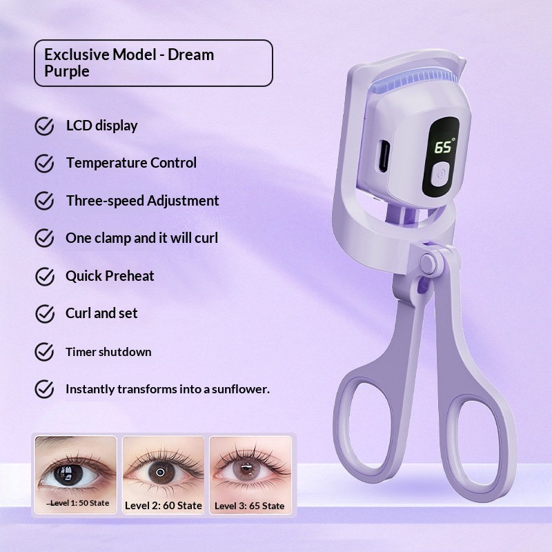 Electric Heated Eyelash Curler Portable Styling