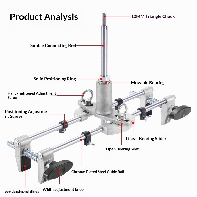 Solid Wood Door Lock Hole Opener Carpenter Quick Installation Lock Tool - Image 2