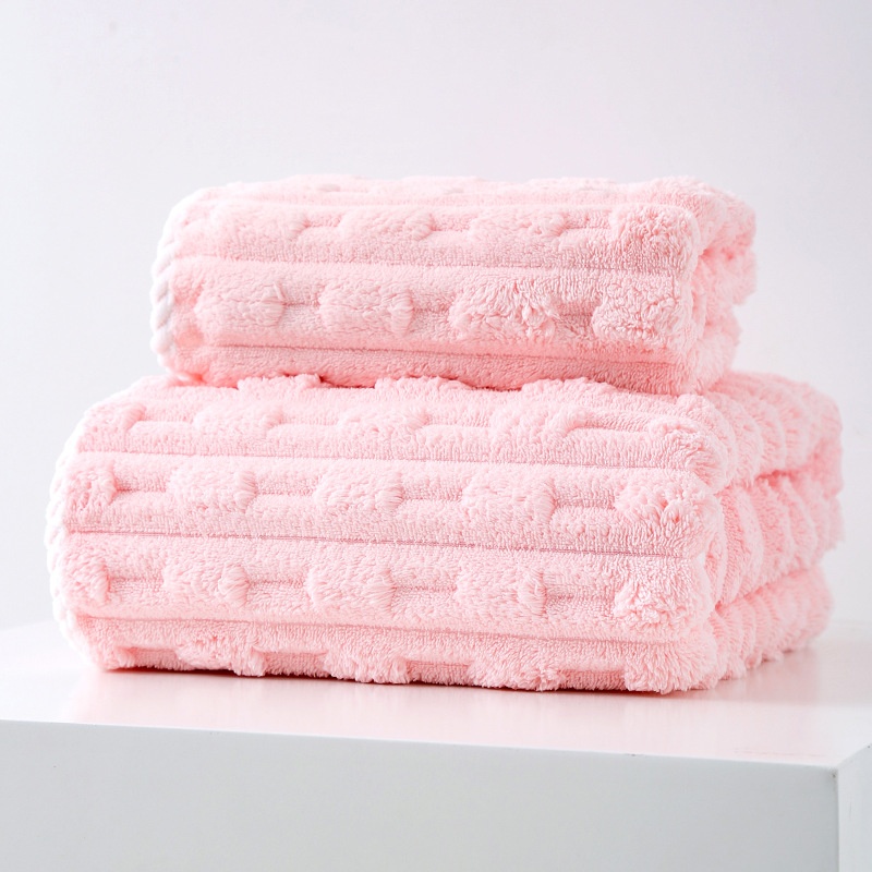 Thickened And Oversized Towel For Face Wash Coral Velvet