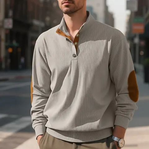 Autumn and Winter Outdoor Casual Stand-up Collar Long-sleeved Pullover