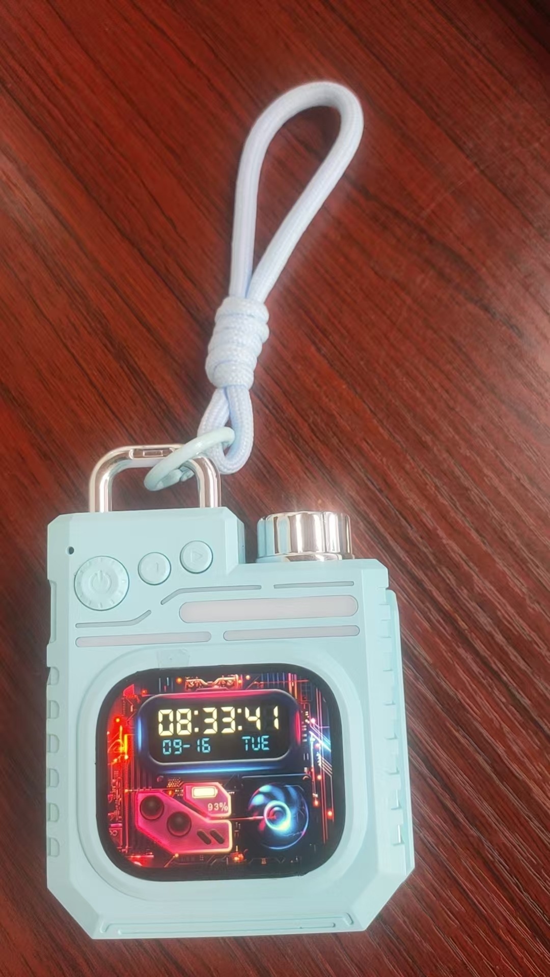 Outdoor Portable Subwoofer Multi-function Color Screen Weather Clock Gift Smart Speaker