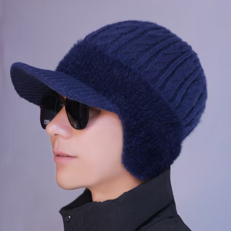 Winter New Men's Ear Protection Cold-proof Knitted Hat