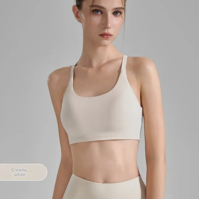 New Cross Back Short Fitness Shockproof Yoga Vest White - Shop at LoveMi