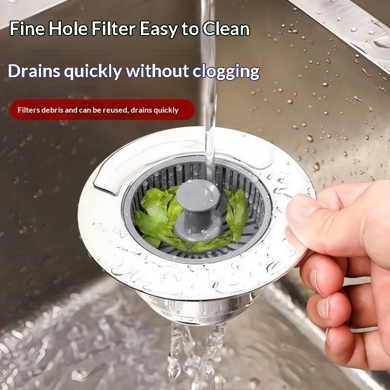 Press-type Kitchen Sink Filter Mesh Groove Filter Deodorizing Core