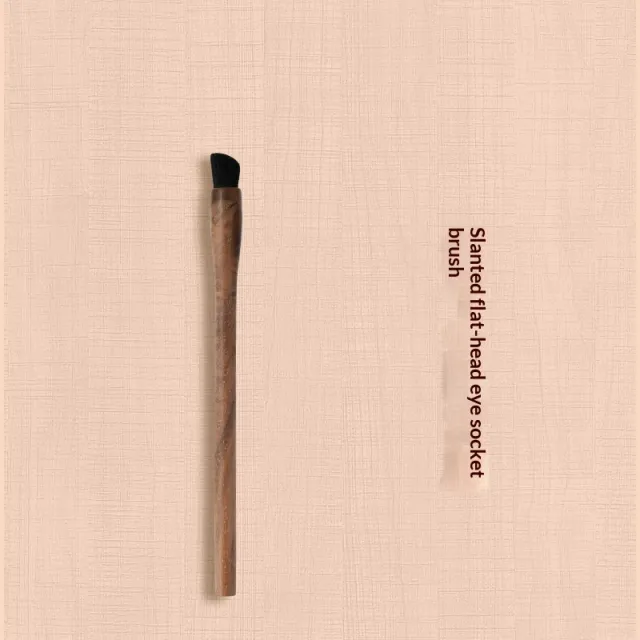 H Set Brush Vintage Soft Black Walnut Makeup Brush Oblique Head Eye Socket Brush - Shop at LoveMi