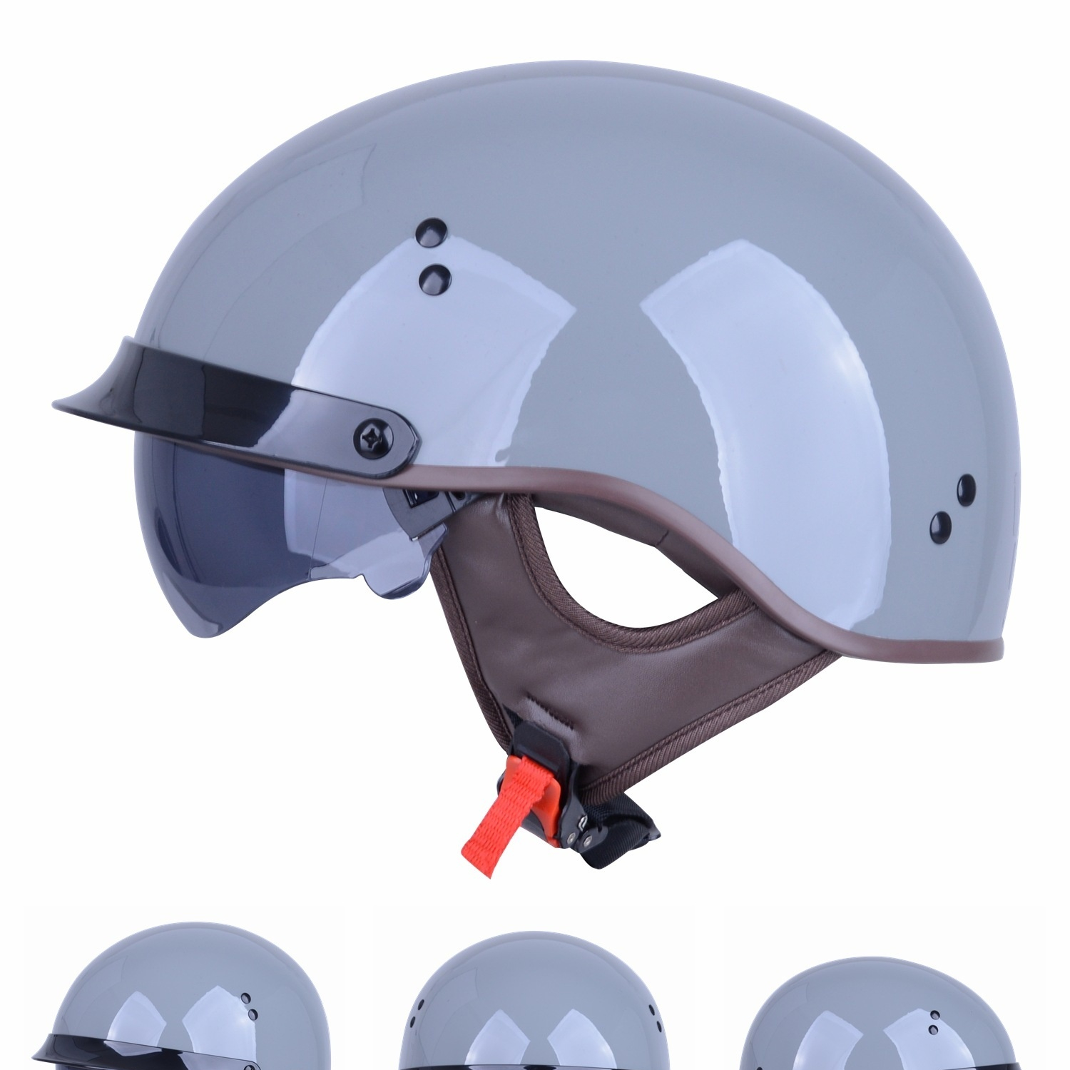 Retro Motorcycle Four-season Men's Harley Riding Helmet