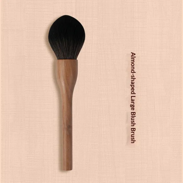 H Set Brush Vintage Soft Black Walnut Makeup Brush Almond Blush Brush - Shop at LoveMi