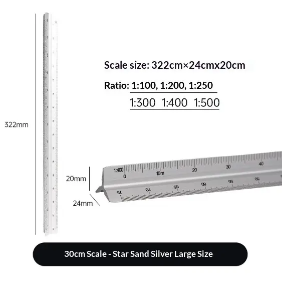 Design And Draw Decoration Aluminum Alloy Triangular Ruler