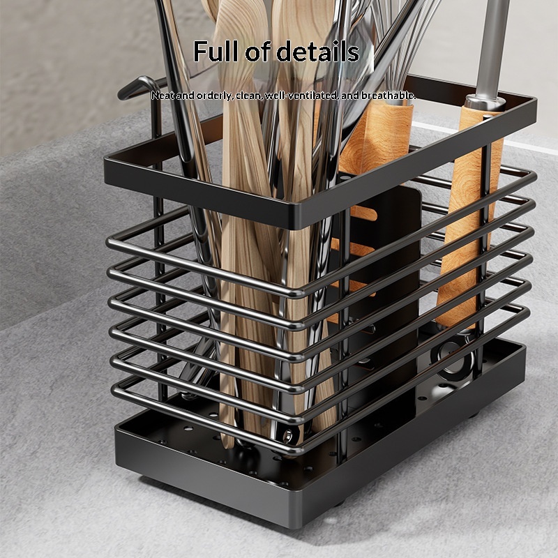 Wall-mounted Kitchen Drying Rack For Chopsticks Storage