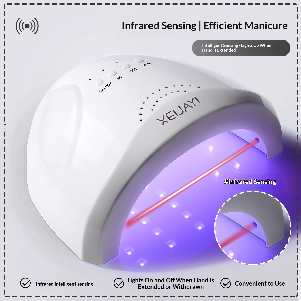 Lampe de manucure UV/LED 48 W avec minuterie USB 1