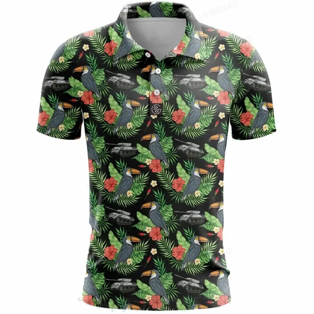 Polo Shirt Men's Quick-dry Army Golf Polo Shirt