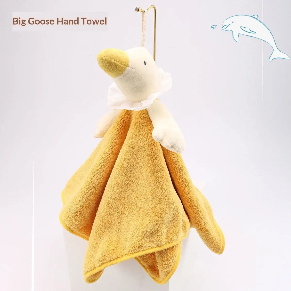 Cartoon Goose Hanging Bathroom Coral Fleece Soft