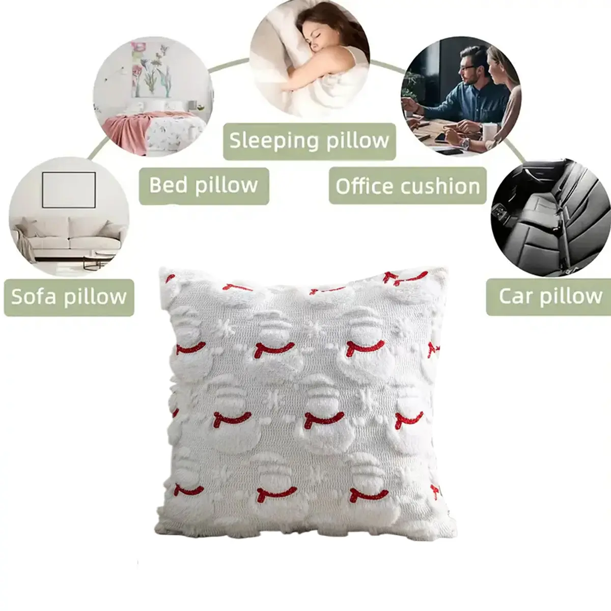 Christmas Pillowcase Without Insert Snowflake Minimalist