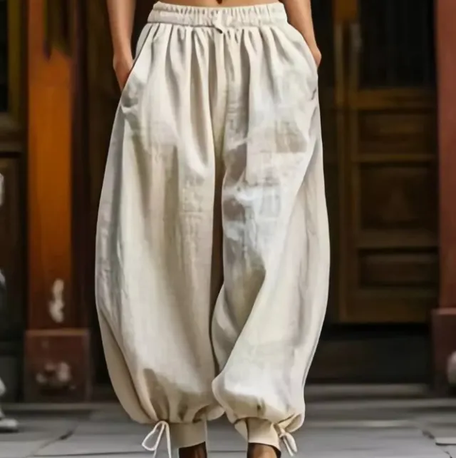 Simple Elastic Slim Versatile Loose Casual Pants For Women Apricot - Shop at LoveMi