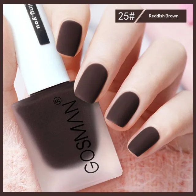 Quick dry Matte Nail Polish, Non peel 25 Reddish Brown - Shop at LoveMi
