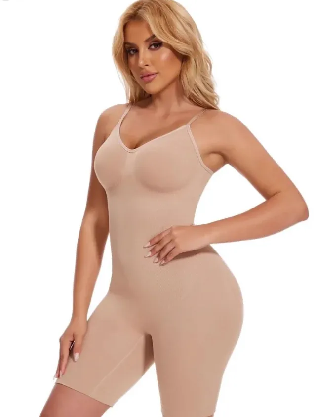 New Bodysuit Shapewear Women Tank Top Tummy Control Full Bod Nude - Shop at LoveMi