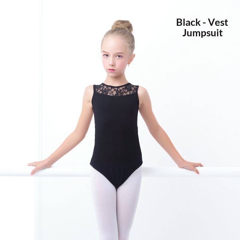Children's Dance Practice Wear Autumn Lace Splicing